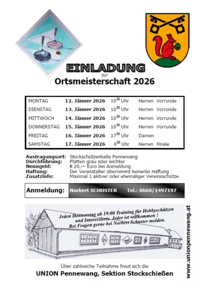 Einladung Ortsmeisterschaft 2026